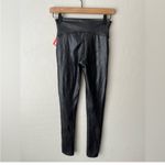 Spanx faux leather high rise leggings black small tall NWT Photo 6