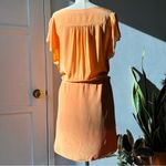 The Letter• 100% silk tangerine dress•sz L Orange Size L Photo 3
