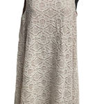 Sharagano  Women’s Ivory & Tan Lace  Shift‎ Dress Size 6 Sleeveless Photo 0