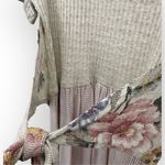 American Vintage Floral Patchwork V-Neck Midi Dress Mauve Short Sleeve Size 14 Vintage Photo 4