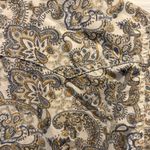 Roper Womens Large Pearl Snap Button Up Western Style Shirt Beige Paisley‎ Rodeo Tan Photo 7