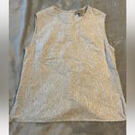 Charlie Paige Cream animal Print button down blouse size M Photo 0