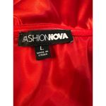 FashionNova She's Elegant Satin Midi Dress Red Size Large Photo 3