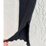 L'Academie Pull On High Waisted Ribbed Split Front Leggings Black Womens Size XS Photo 2