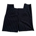 Theory  NWT womens 6 Navy & white Traceable Wool pinstriped Cropped Pants Photo 3