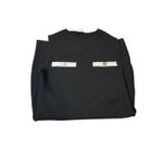 ZARA  Women's Black Sleeveless Mini Dress‎ White Gold Button Detail Size M Photo 6