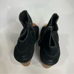 Toms Majorca black perforated suede heels peep toe womens size 6 business casual Photo 5