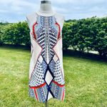 Venus Sleeveless Halter Neck Mini Dress Geometric Pattern Photo 4