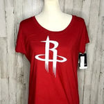 Nba NWT Houston Rockets Women's Red Primary‎ Logo T-Shirt Size Medium Photo 0