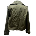 Shinestar  Women's Olive Green Double-Breasted Cropped Jacket Medium Photo 8