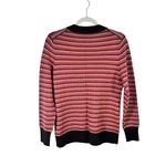 Trina Turk Striped 100% Merino Wool Cardigan Sweater Preppy Womens Size Large Photo 5