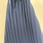 ASOS NWT  Lined Pleated Chiffon Dress, Navy Blue Photo 3