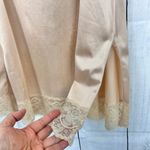 American Vintage MEDIUM Maidenform 60's Beige Cream Nylon Lace Slip Midi Dress Photo 4
