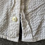 L.L.Bean  Women's Classic Seersucker Button-Front Shirt Top Blouse Large White Photo 5
