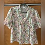 THML Floral Puff Sleeve Blouse XL Photo 2