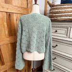 Blue Rain Knit Sweater in Soft Green size XL Photo 5