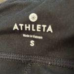 Athleta Womens Full Length Leggings S Black Polka Dot Inserts Pocket Compression Photo 5