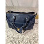 Michael Kors Haley Large Navy Blue Leather Satchel Handbag Women's Bag Photo 9