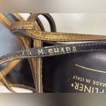 Donald J. Pliner Women’s Shaba Bronze Straps Platform Wedge Sandals Size 7.5 Gold Photo 5