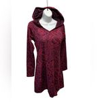 Title Nine Mercury Athletic Hoodie Dress Sz S LS Purple Red Printed Sporty Photo 1