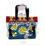 Coach 🔥🎁Nwt! Disney Mickey Mouse Keith Haring Canvas Tote 38 Msrp:$350.00 Photo 1