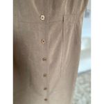 Melissa Harper Sleeveless Button Front Midi Dress Spring Minimalist Art Easter Brown Size 6 Photo 5