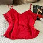 Allison Taylor woman VTG 80’s valentines red 1X 100% silk Cami tank​​ top​​​​​ Photo 0