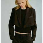SAINT ART Bryn Cropped Tuxedo Blazer Black NWT XL Photo 1