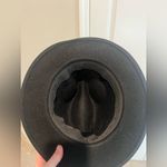 New Black Classic Wide Brim Panama Hat Belt Buckle Wool Fedora Floppy Photo 3