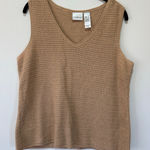 Liz Claiborne sweater vest size XL beige crochet knit Photo 0