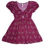 Anthropologie ‎ Boho Gauzy Short Sleeve Pullover Mini Dress Purple Size Small Photo 6