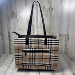 BEIS Béis The Messenger Tote in Plaid – Structured Travel & Everyday Tote Photo 3