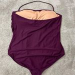 J.Crew New Size 24 Purple Gemma Ruched Bandeau One Piece Swim Suit Photo 7