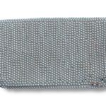 Boutique Vintage Beaded Handbag Purse Clutch Wallet White Silver Photo 1