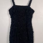 Anthropologie Pankaj & Nidhi Slim Mini Dress black floral size XL Photo 2