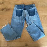 frame denim Frame - Graffiti Print Straight leg Jeans In Blue Photo 4