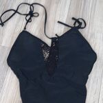 Sexy Black lace front & back one piece swim suit Photo 1