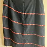 Vintage silk club petites embellished pencil skirt Black Size 12P Photo 6