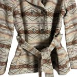 Anthropologie  Daughters of the Liberation Southwestern Aztec Belted Pea Coat M Photo 6