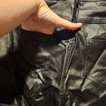 SweatyRocks  High Waist Faux Denim Faux Leather Stretchy Shorts with Pockets Photo 4