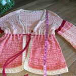 Sundance  Free In Spirit Open Front Cardigan Knit Pink Photo 14