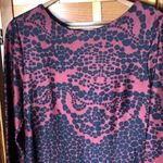 Gabby Skye  Red & Black Graphic Print Dress with 3/4 Sleeve Photo 1