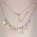 Elegant Silver Tone Classic Formal Wedding Crystal Rhinestone Necklace Photo 0