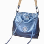 Harley Davidson Black Leather Genuine Bucket Bag Drawstring Shoulder Suede Strap Photo 0