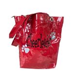 Cheerleader Red patent shiny tote bag Red Photo 3