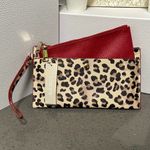 Chico's Animal Print Wristlet with Red Insert Photo 1