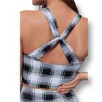 EleVen S Black White Plaid Crop Tank Top Athletic Tennis Gym Stretch Active NWT Photo 5