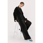 Nasty Gal Nasty Stride It Out High-Waisted‎ Wide-Leg Black Pants Size 6 NWT Photo 1