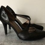 Moda  Reflex Black Embossed Lucinda Pumps High Heels Shoes Size 6 Women’s Photo 0
