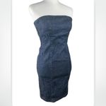 Gap Denim Silhouette Bodycon Form Fitted Cocktail Strapless Dress 1 Photo 1